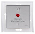 Kopp 493847007 HK07 IP44 Flächenwippe f. Heizung Haupschalter stahl