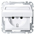 Mert MEG 2312-0325 SCHUKO-Steckdose BRS Klappd.+Schriftf. StK aktivweiß gl.S.M