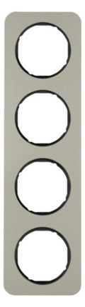 Berker 10142104 Rahmen 4fach R.1 Edelstahl/schwarz
