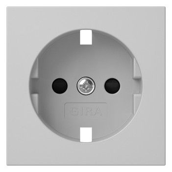 GIRA 4921015 Abdeckung SCHUKO-Steckdose m.Shutter System 55 Grau matt (lackiert)