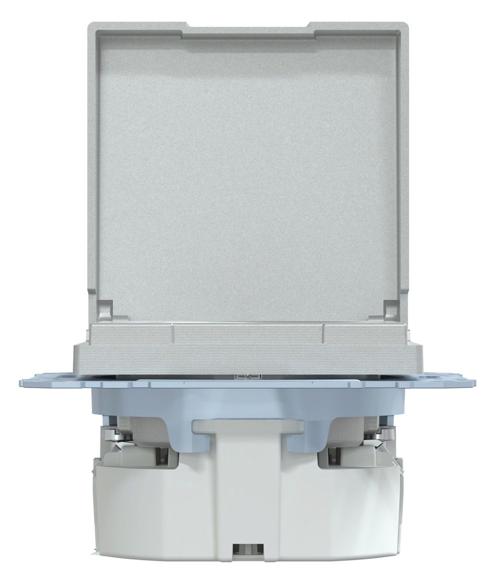 Mert MEG 2414-0460 SCHUKO-Steckdose BRS m.Klappdeckel IP44 SK aluminium Sys.M
