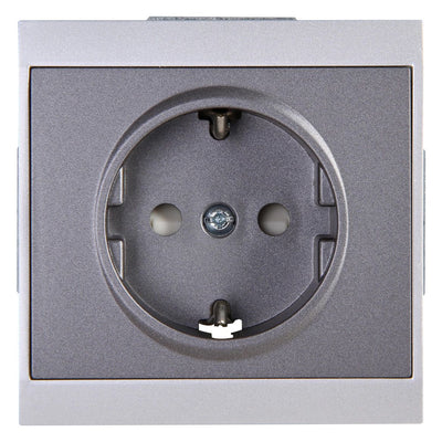 Kopp 923450087 MALTA Schuko Steckdose erh.Ber.schutz anthrazit