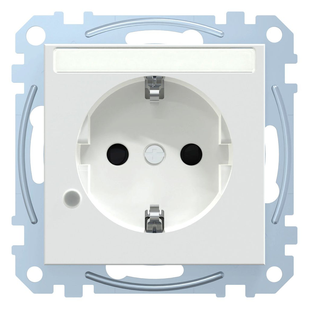 Mert MEG 2303-0325 SCHUKO-Steckdose BRS Ko.+Schriftfeld StK aktivweiß gl.Sys.M