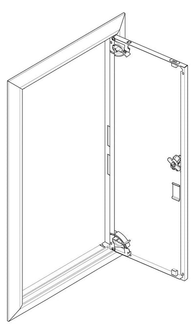 ABN GBRU14T Blendrahmen m.Volltüre f.UP-Flachverteiler,1x4-reihig