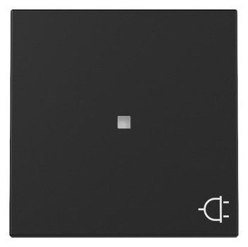 GIRA 3291005 Wippe Kontrollfenster+Symb. Steckdose System 55 Schwarz matt (lack.)