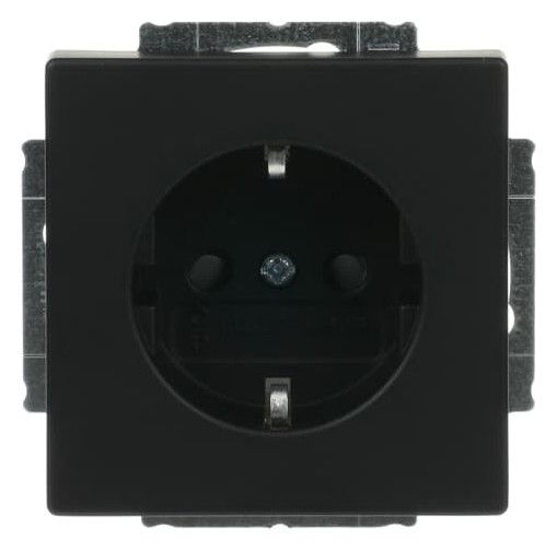 BJ 20 EUCRB-885 SCHUKO Steckdosen Einsatz o.Spreize schwarz matt future