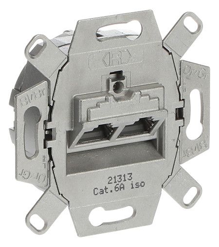 BJ 0218/12-101 UAE-Anschlussdose Kat.6 2f metall