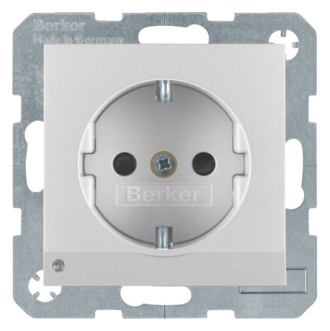 Berker 41091404 Steckdose SCHUKO+LED B.7 alu matt