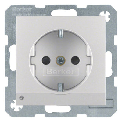 Berker 41091404 Steckdose SCHUKO+LED B.7 alu matt
