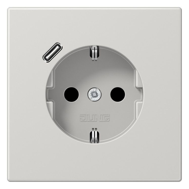 Jung LS1520-18CLG SCHUKOsteckdose m.USB Typ C