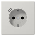 Jung LS1520-18CLG SCHUKOsteckdose m.USB Typ C