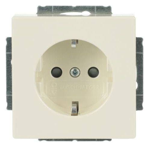 BJ 20 EUCRB-82 SCHUKO Steckdosen Einsatz o.Spreize elfenbeinweiß solo