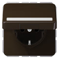 Jung CD1520BFNAKLBR SCHUKO Steckdose Klappdeckel Schriftfeld bruchs. braun