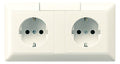 Jung AS1522NA Kabel-Kanal-SCHUKO- Steckdose 2fach NA weiß