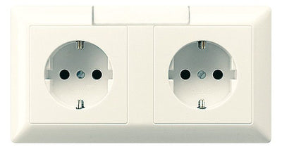 Jung AS1522NA Kabel-Kanal-SCHUKO- Steckdose 2fach NA weiß