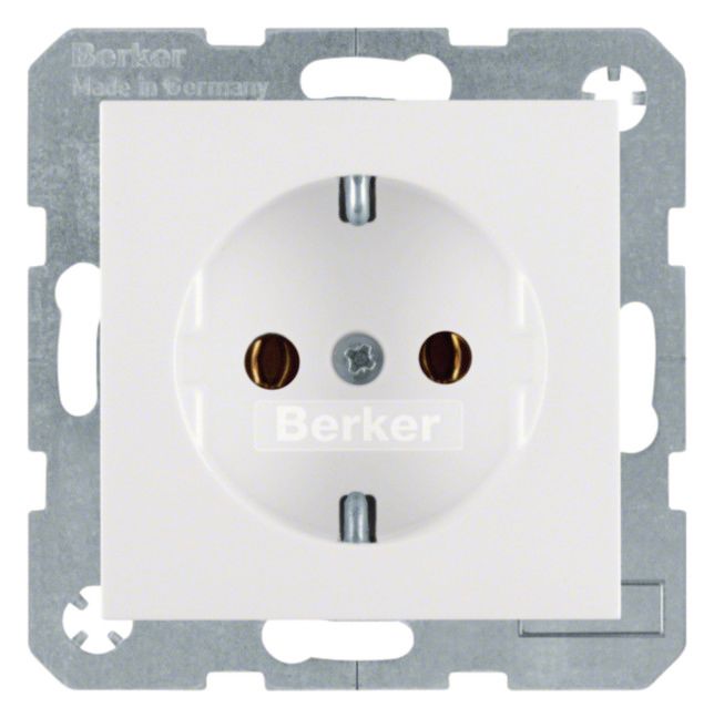 Berker 47438989 Steckdose SCHUKO S.1 polarweiß glänzend