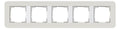 GIRA 0215411 Abdeckrahmen 5fach E3 Hellgrau/Reinweiß glänzend Soft-Touch