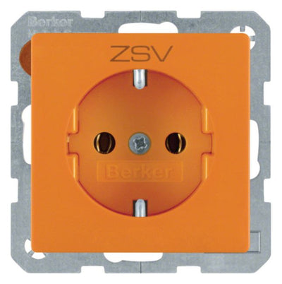 Berker 47436007 Steckdose SCHUKO m.Aufdruck Q.1/Q.3 orange samt