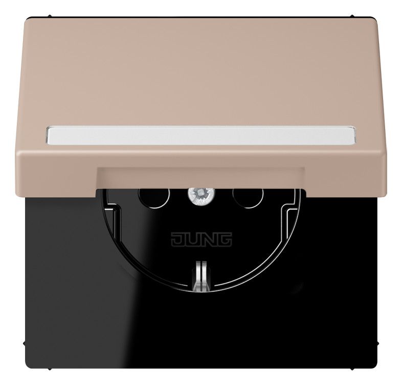 Jung LC1520BFNAKL240 SCHUKO-Steckd.KI m. Klappdeckel m.S