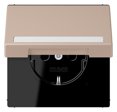 Jung LC1520BFNAKL240 SCHUKO-Steckd.KI m. Klappdeckel m.S