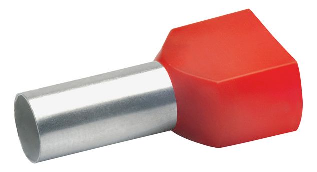 Klauke 87614 Zwillings-Aderendhülse isol. 2x10qmm 14mm rot