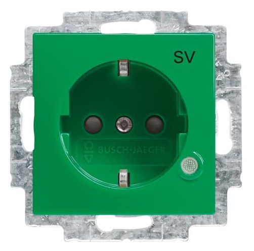 BJ 20 EUCBL-13-914 SCHUKO Steckdose Bs grün m.LED-Kontrolllicht balance SI