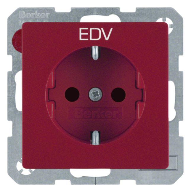 Berker 47236022 Steckdose SCHUKO m.EHBS Q.x rot samt