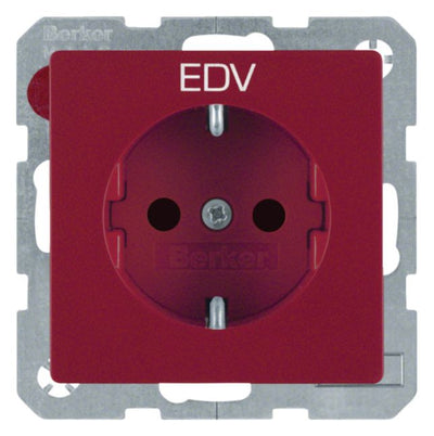 Berker 47236022 Steckdose SCHUKO m.EHBS Q.x rot samt