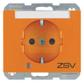 Berker 41107114 Steckdose SCHUKO+LED Kontroll B-feld+erh.BS K.1 orange glänz.