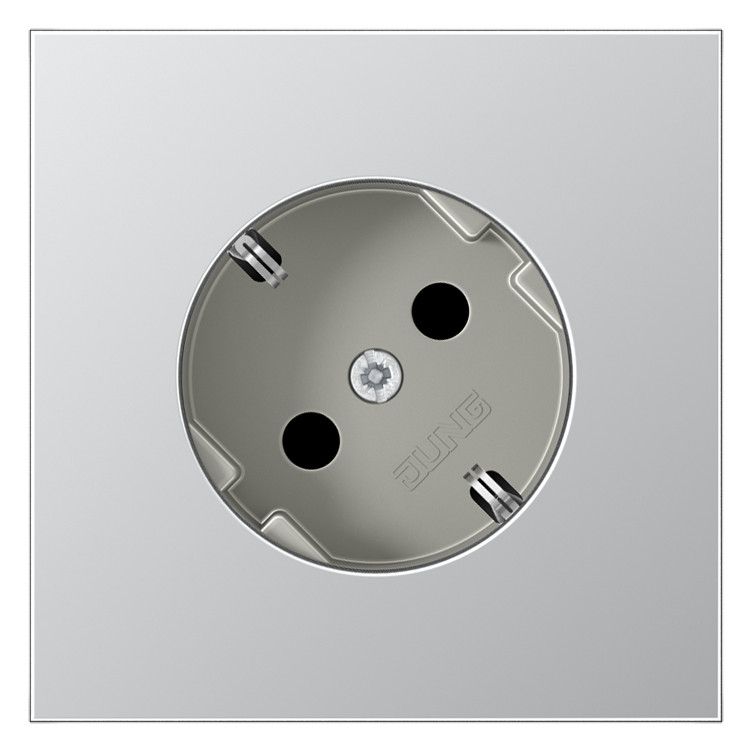 Jung AL2520-45 SCHUKO Steckdose 45° LS Aluminium