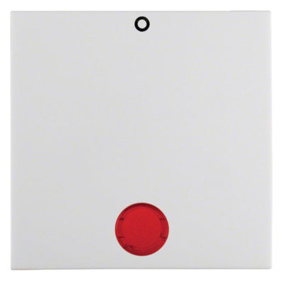 Berker 16248989 Wippe m.Linse rot+ Aufdruck 0 S.1/B.3/B.7 polarweiß glänz.