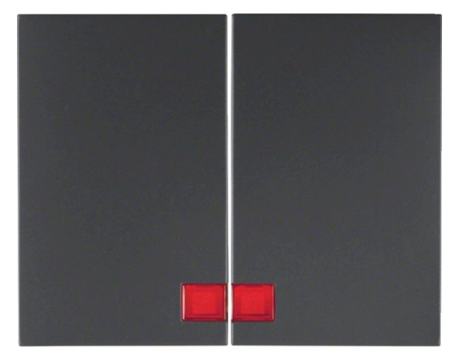 Berker 14377006 Wippe m.Linse rot K.1 anthrazit matt