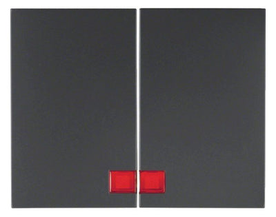 Berker 14377006 Wippe m.Linse rot K.1 anthrazit matt