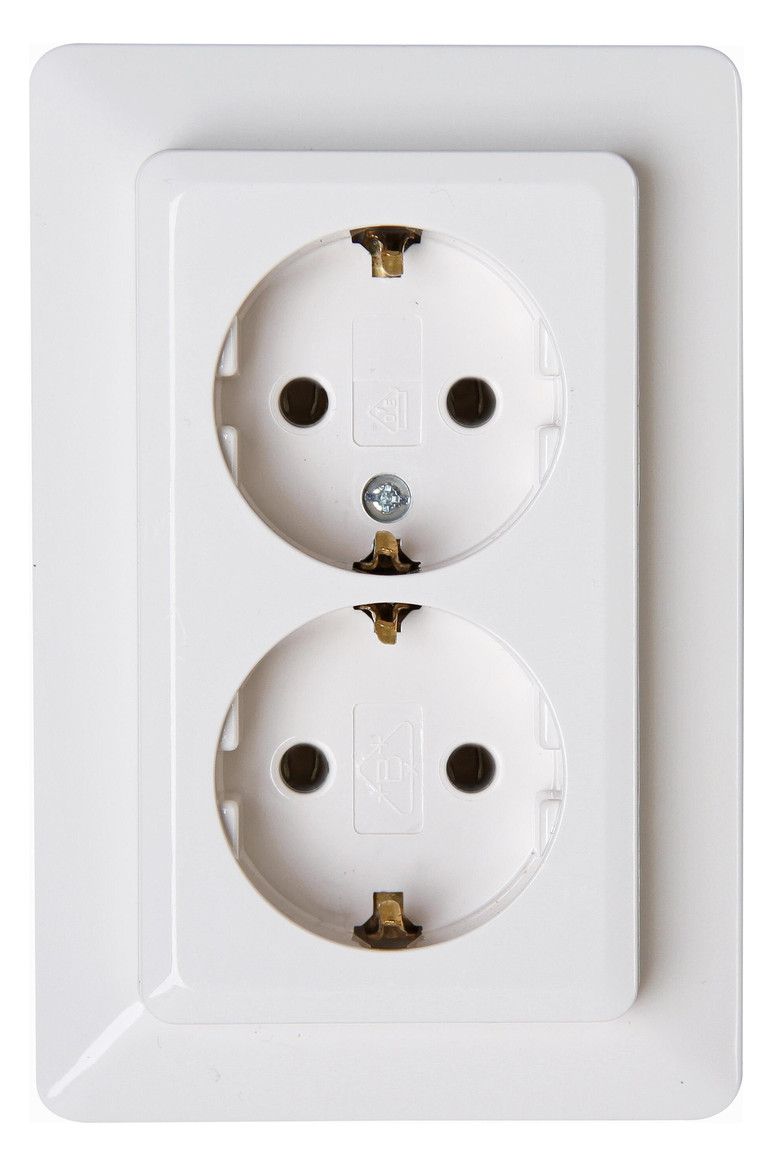 Kopp 917213007 HK02 Schuko Steckdose 2f erh.Ber.schutz Komplettgerät arktisweiß