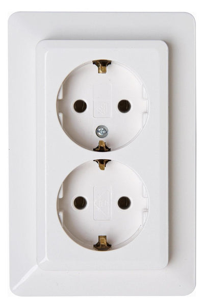 Kopp 917213007 HK02 Schuko Steckdose 2f erh.Ber.schutz Komplettgerät arktisweiß