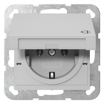 GIRA 4454015 SCHUKO-Steckdose Klappdeckel System 55 Grau matt (lack.)