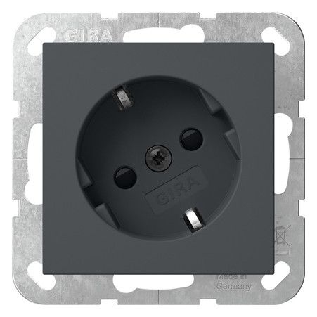 GIRA 441828 SCHUKO-Steckdose 30°+Shutter System 55 Anthrazit