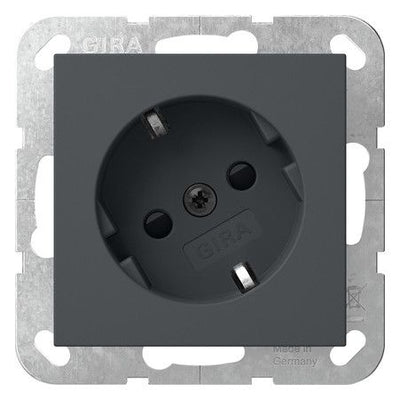 GIRA 441828 SCHUKO-Steckdose 30°+Shutter System 55 Anthrazit