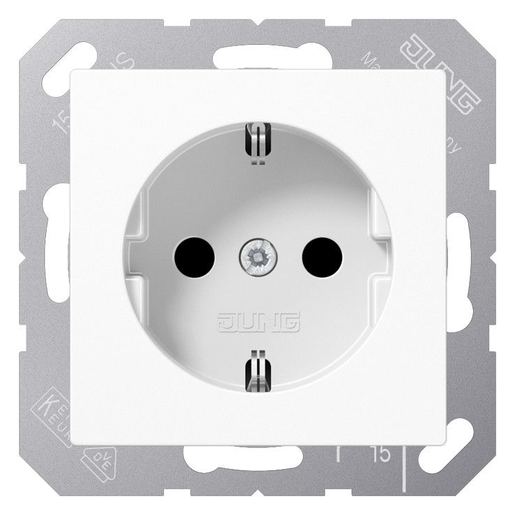Jung SPA 1520 NX WW SCHUKO Steckdose 16 A 250V ~ o.Krallen integrer erhöhter