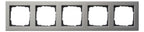 GIRA 021533 Abdeckrahmen 5fach E2 Edelstahl