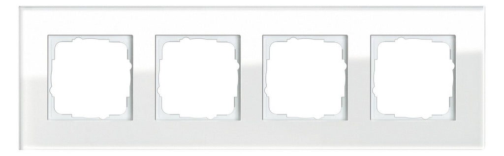 GIRA 021412 Abdeckrahmen 4fach Esprit Glas Weiß