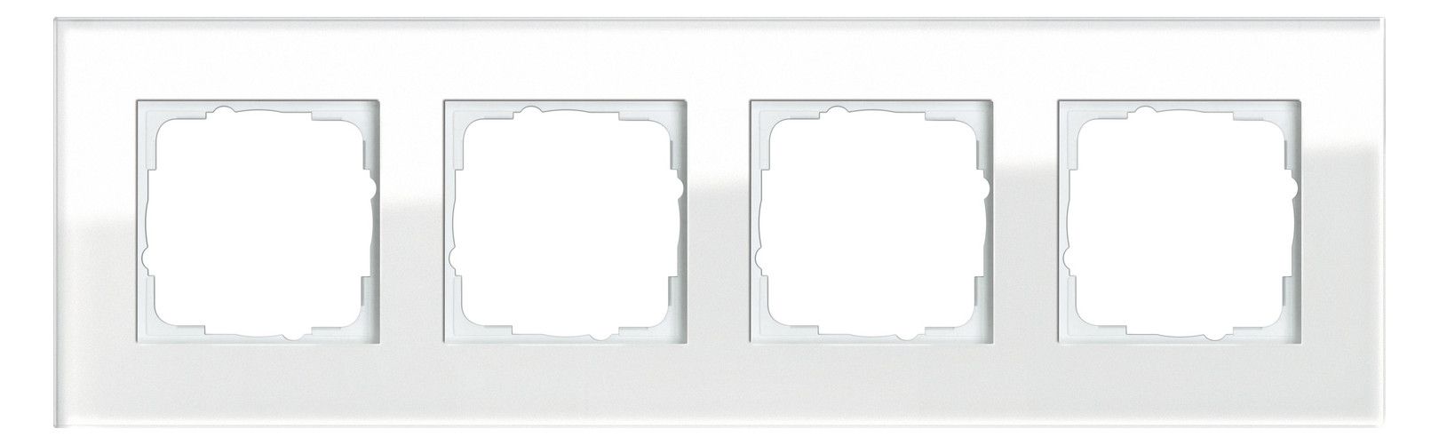 GIRA 021412 Abdeckrahmen 4fach Esprit Glas Weiß