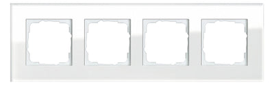GIRA 021412 Abdeckrahmen 4fach Esprit Glas Weiß