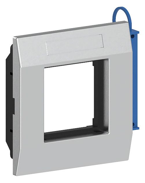 GGK 4684 Adapterrahmen 1-fach AR-1H-9006 frontrastend BR/BRA Raster:45 Alu
