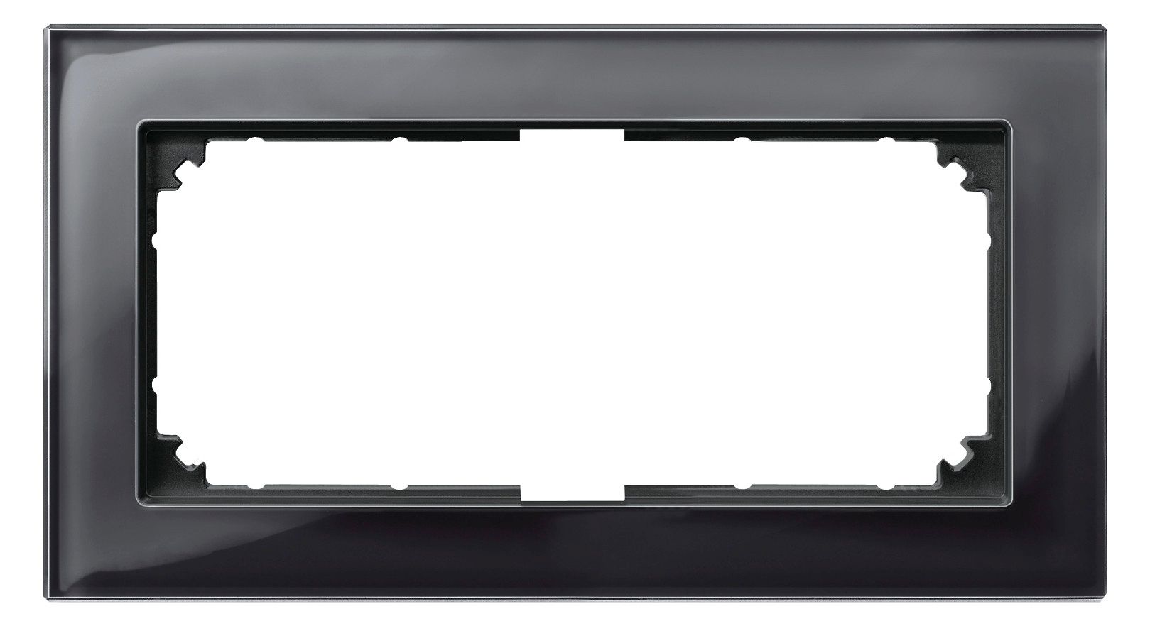 Mert 487803 M-PLAN-Echtglasrahmen 2f o.Mittelsteg Onyxschwarz