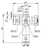 TEGA 100024581 7-16 Überspannungs- ableiter (m-f) 380-512MHz 50Ohm