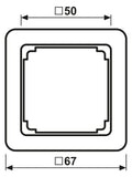 Jung CD590ZLG Zwischenrahmen f.Abdeckung 50x50mm lichtgrau