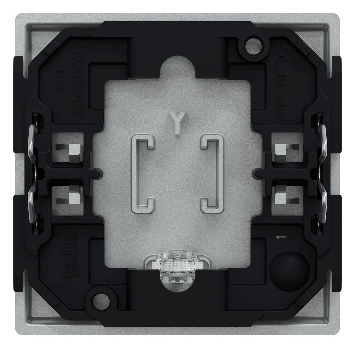 Mert 431760 Wippe m.Kontrollfenster+ Aufdr. Steckdose aluminium System M