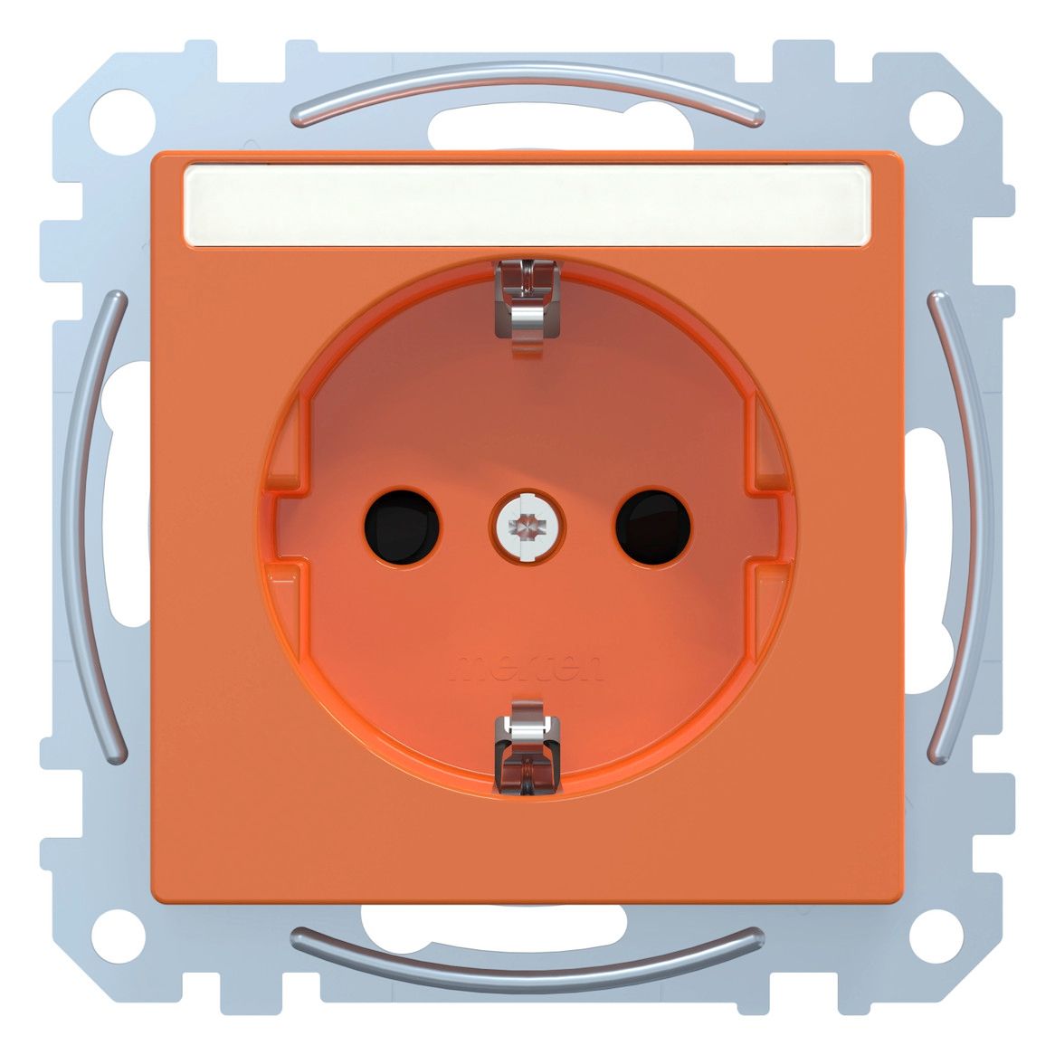 Mert MEG 2302-0302 SCHUKO-Steckdose BRS Sonder m.Schriftfeld StK ZSV orange S.M