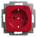 BJ 20 EUC/DV-217-101 SCHUKO Steckdosen-Einsatz rt RAL3020 SI/Reflex